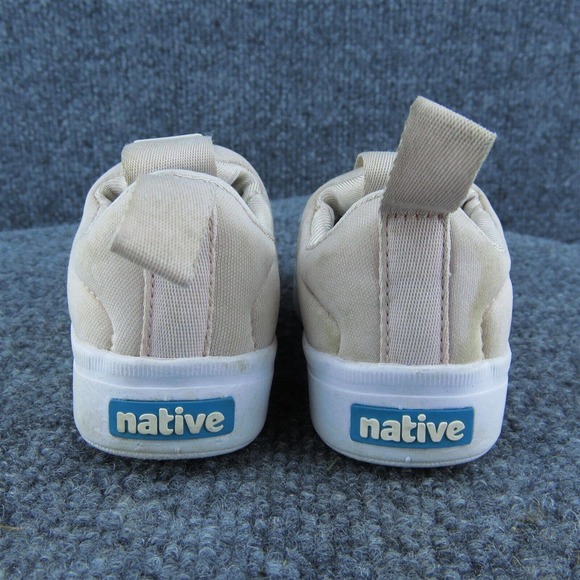 Native‎ Girls Sneaker Shoes Beige Fabric Slip On Size T 6 Medium - Picture 5 of 7